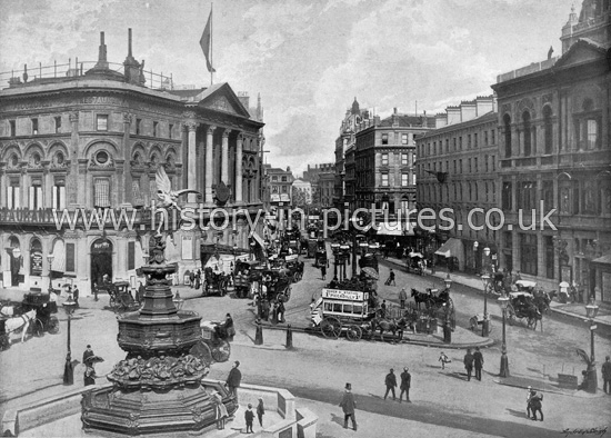 Piccadilly Circus, London. c.1890's